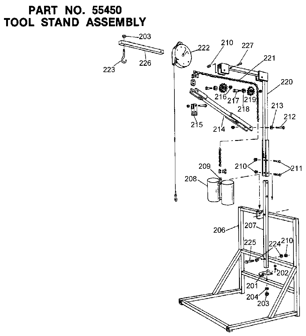 Exploded Diagram B Diagram and Parts List for HR-49 Type 0 Bostitch Nailer
