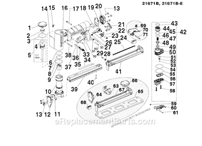 Part Location Diagram of 174292 DeWALT PUSHER