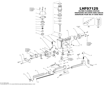 Default Diagram and Parts List for LHF97125 Type 0 Bostitch 