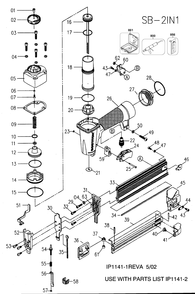 Part Location Diagram of G0201400-K DeWALT ASSEMBLY PISTON DRIVER