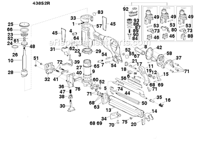 Part Location Diagram of 100387 DeWALT SPRING-COMPRESSION