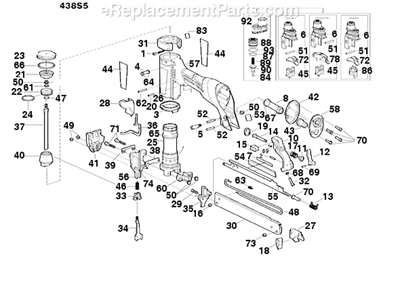 Part Location Diagram of 160201 Bostitch Nose,S5