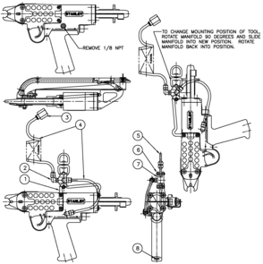 Part Location Diagram of 64-2213 Bostitch SWIVEL- DOUBLE ROUND