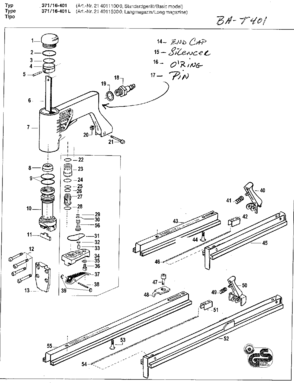 Part Location Diagram of BA-610460 Bostitch LOCK PIN
