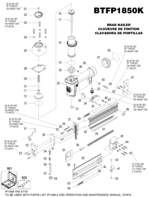 Part Location Diagram of 9R206619 DeWALT SHOULDER SCREW