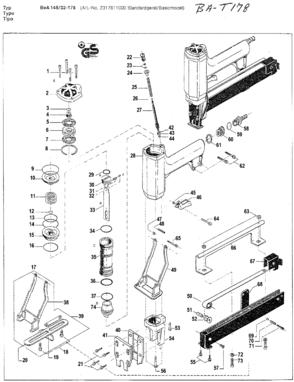 Part Location Diagram of BA-601590 Bostitch O-RING