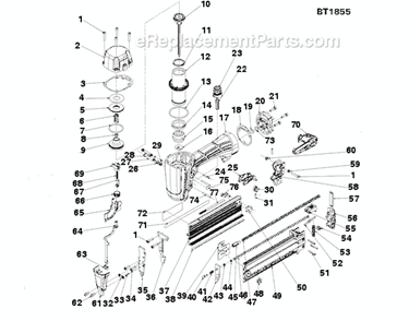 Part Location Diagram of 180486 Bostitch Button,Trigger Lock
