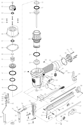 Part Location Diagram of 9R213319 DeWALT TRIGGER ASSEMBLY