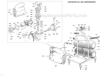 Part Location Diagram of AB-9052097 DeWALT GAUGE