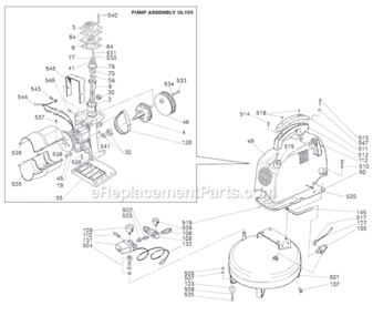 Page A Diagram and Parts List for CAP60P-OF  Bostitch Compressor
