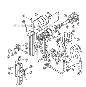 Page A Diagram and Parts List for CR1000E  Bostitch Nailer