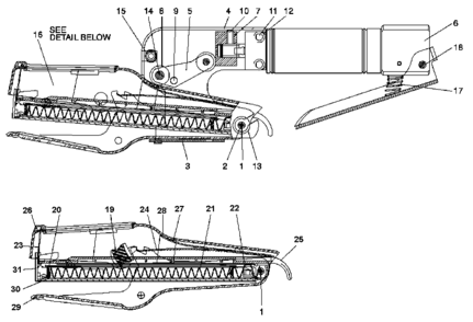 Default Diagram and Parts List for JB700 Type 0 Bostitch 
