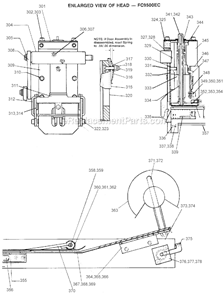 Page C Diagram and Parts List for FC95EC  Bostitch Nailer