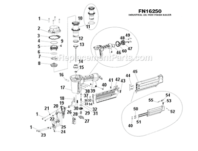 Part Location Diagram of 166007 Bostitch Bumper,Bottom