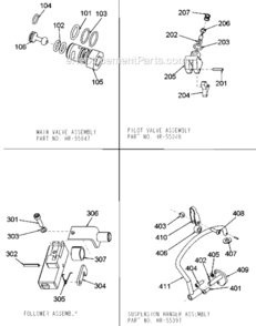 Page A Diagram and Parts List for HR-85SB10 Type 0 Bostitch Nailer