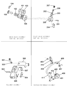 Page A Diagram and Parts List for HR-85SBL Type 0 Bostitch Nailer
