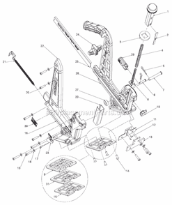 Part Location Diagram of 180333 DeWALT SCREW-M4X0.7X8