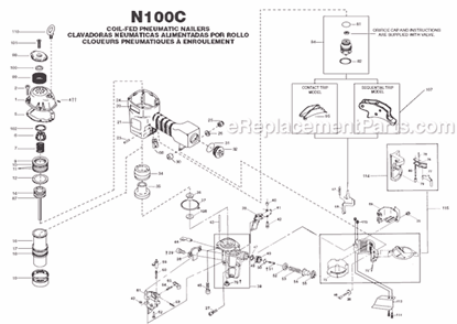 Part Location Diagram of 850235 Bostitch O-Ring,1.487X.103