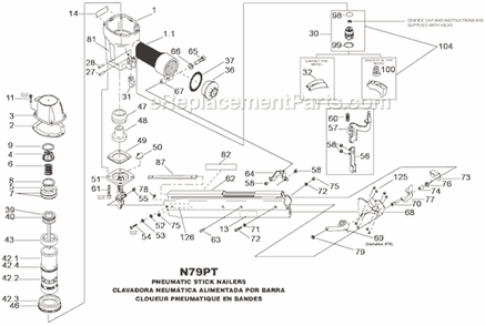 Part Location Diagram of N80132 DeWALT SPRING-CONTACT ARM