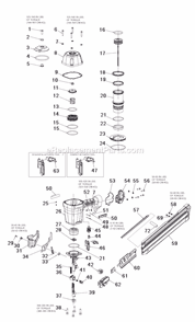 Page A Diagram and Parts List for N88WW  Bostitch Nailer