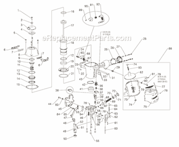 Page A Diagram and Parts List for N89C  Bostitch Nailer