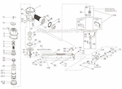 Page A Diagram and Parts List for N90PT  Bostitch Nailer