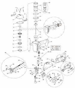 Page A Diagram and Parts List for RN46  Bostitch Nailer