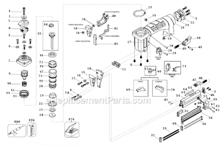 Part Location Diagram of RBK14 Bostitch Bt35/50 S32/Pc5000 K