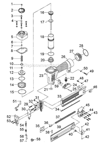 Page A Diagram and Parts List for SB-1842BN  Bostitch Nailer
