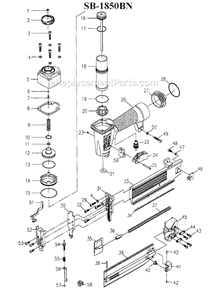 Part Location Diagram of 188708 DeWALT CYLINDER