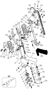 Page A Diagram and Parts List for SC7E Type 0 Bostitch Nailer