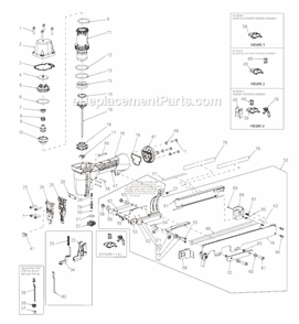 Page A Diagram and Parts List for SX150LM  Bostitch Nailer