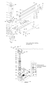 Page A Diagram and Parts List for T40S2M  Bostitch Nailer