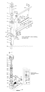 Page A Diagram and Parts List for T40S4M  Bostitch Nailer