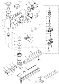 Part Location Diagram of G4208000 Bostitch Frame Unit