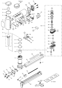 Page A Diagram and Parts List for TU-216-84  Bostitch Nailer
