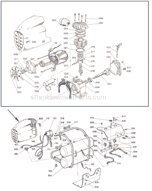 Page A Diagram and Parts List for CAP2045ST-OL  Bostitch Compressor