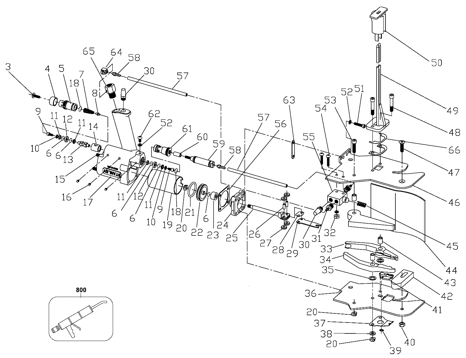 Default Diagram and Parts List for SC460CT Type 0 Bostitch 