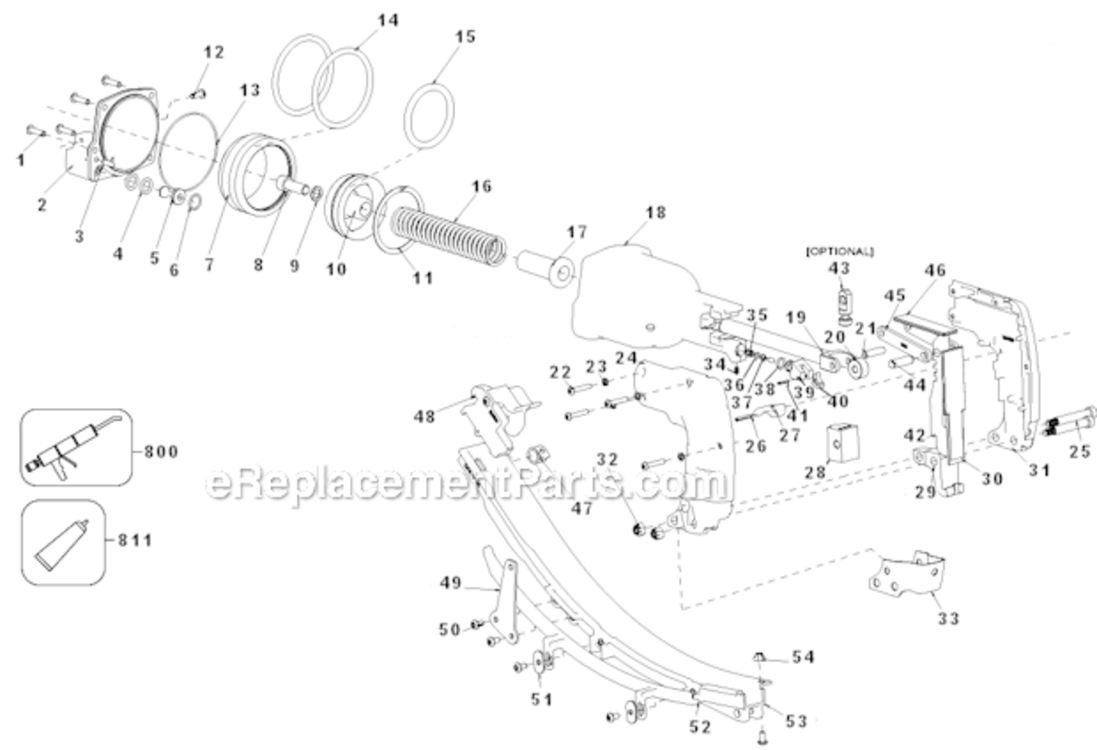 Page A Diagram and Parts List for HR-45T Type 0 Bostitch Nailer