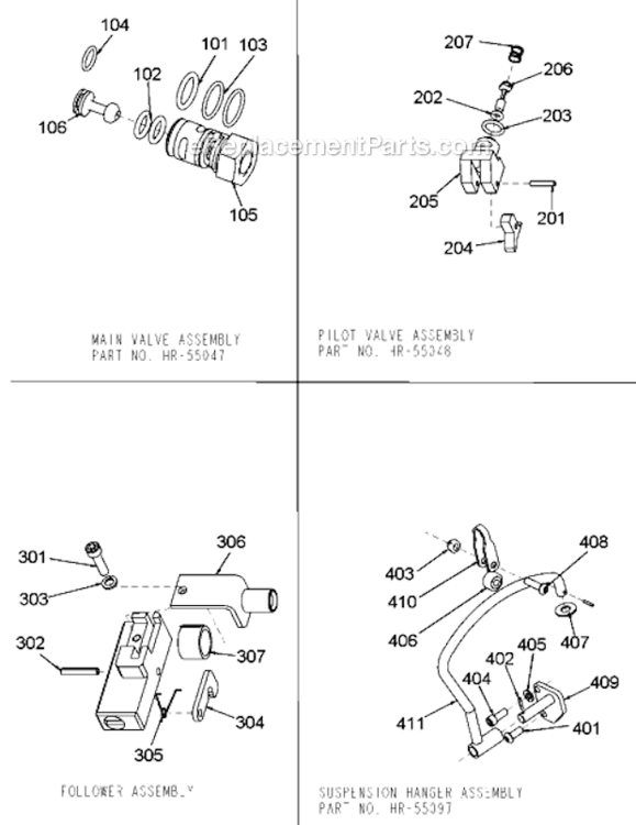 Page A Diagram and Parts List for HR-88B Type 0 Bostitch Nailer