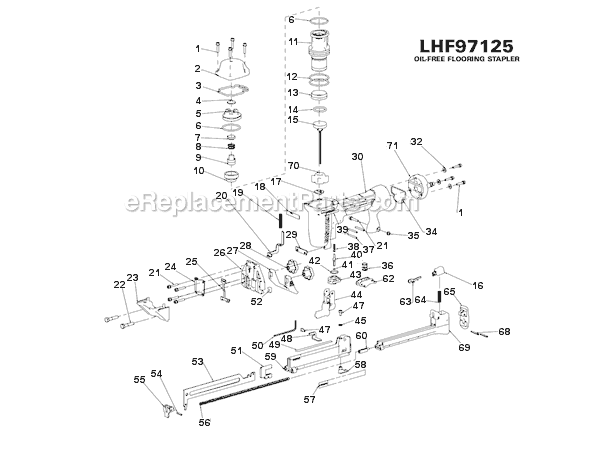 Page A Diagram and Parts List for LHF97125-2  Bostitch Nailer