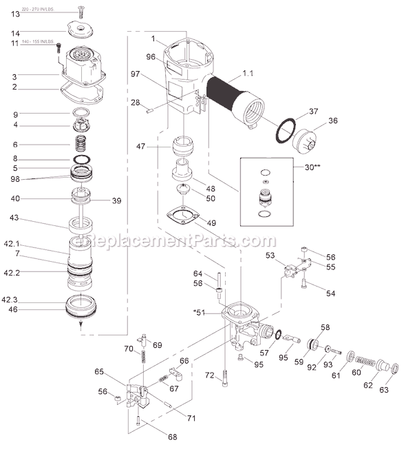 Page A Diagram and Parts List for N80CBMLPAL  Bostitch Nailer