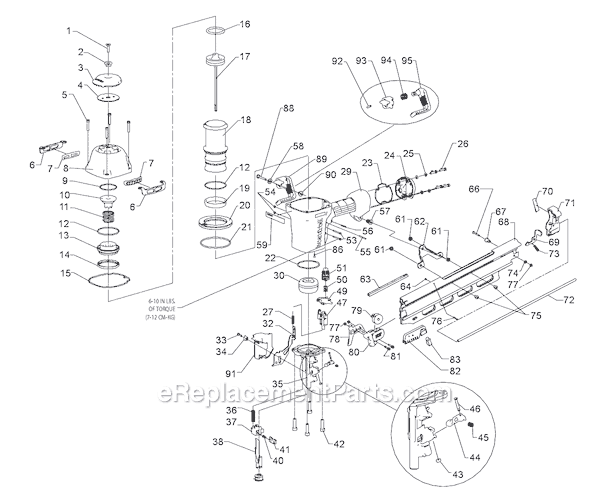 Page A Diagram and Parts List for N89RH17-2MCN  Bostitch Nailer