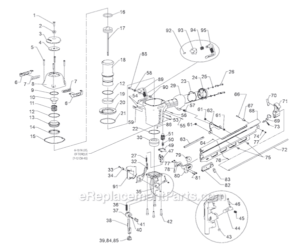 Page A Diagram and Parts List for N89RH17  Bostitch Nailer