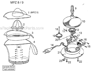 Part Location Diagram of 81262206 Braun Shaft Mpz 8/9