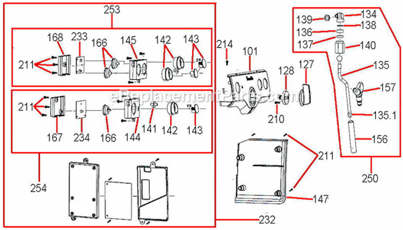Page B Diagram and Parts List for 800ESXL  Breville Espresso Machine