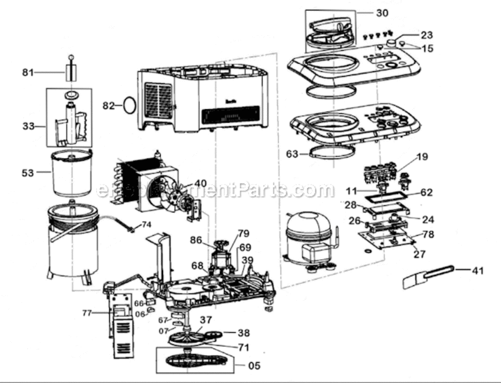 Page A Diagram and Parts List for BCI600XL  Breville Coffee Grinder