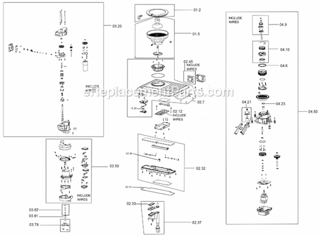 Page A Diagram and Parts List for BES980XL  Breville Espresso Machine