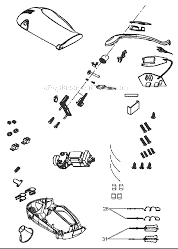 Page A Diagram and Parts List for BHM500WXL  Breville Mixer