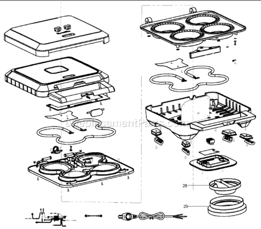 Page A Diagram and Parts List for BPI640XL  Breville Miscellaneous